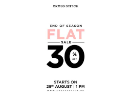 Cross Stitch End Of Season Sale FLAT 30% OFF